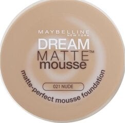 Maybelline Dream Matte Mousse Foundation макияж с матирующим эффектом 21 Nude 18 мл цена и информация | Пудры, базы под макияж | 220.lv