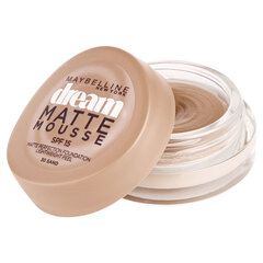 Maybelline Dream Matte Mousse grims ar matējošu efektu 30 Sand 18 ml cena un informācija | Grima bāzes, tonālie krēmi, pūderi | 220.lv