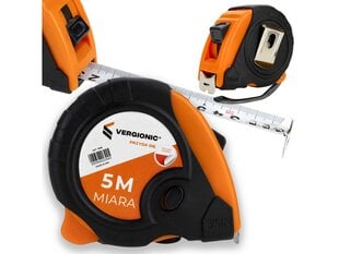 BLOCKED ROLLING TAPE METER METRIX 5m orange цена и информация | Механические инструменты | 220.lv