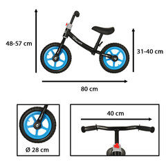 Tricycle Fix Balance krosa velosipēds melnā un zilā krāsā KidsPro cena un informācija | Velosipēdi | 220.lv