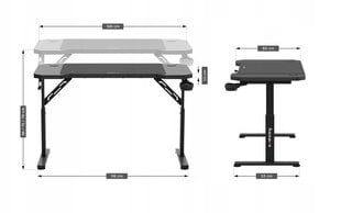 Datorgalds Huzaro Hero 2.6, 116 x 60 x 79 cm, melns cena un informācija | Datorgaldi, rakstāmgaldi, biroja galdi | 220.lv