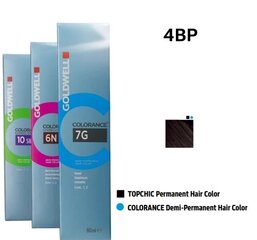 Goldwell Colorance Hair Color puspermanentā matu krāsa visiem matu tipiem 4BP 60 ml cena un informācija | Matu krāsas | 220.lv