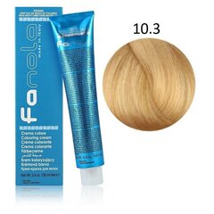 Fanola Colouring Cream profesionāla permanentā matu krāsa 10.3 100 ml cena un informācija | Matu krāsas | 220.lv