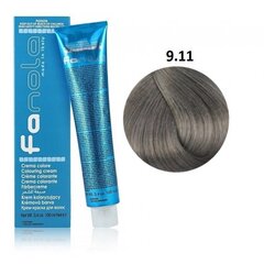 Fanola Colouring Cream profesionāla permanentā matu krāsa 9.11 100 ml cena un informācija | Matu krāsas | 220.lv