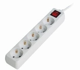 Pagarinātājs Gembird Power Cube Surge Protector 5 Sockets 1.8m White cena un informācija | Pagarinātāji | 220.lv