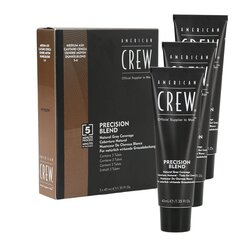 American Crew Precision Blend Natural Gray Coverage matu krāsa vīriešiem Medium Ash 5-6 3 x 40 ml cena un informācija | Matu krāsas | 220.lv