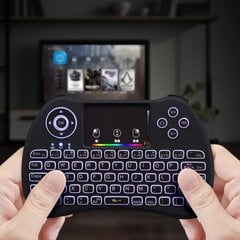 Fusion kompakta bezvadu tastatūra ar skārienpaliktni un krāsainu apgaismojumu Android | iOS | TV | PC cena un informācija | Klaviatūras | 220.lv