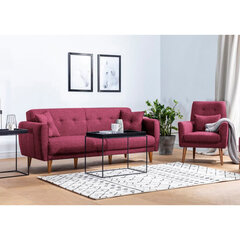 2-daļu mīksto mēbeļu komplekts Aria-TKM02-94819, sarkans цена и информация | Комплекты мягкой мебели | 220.lv