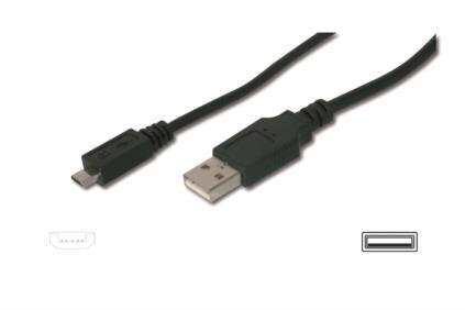 Kabelis ASSMANN Micro-USB TypeB(M)toUSB(M)-USB2.0, 1.8m cena un informācija | Kabeļi un vadi | 220.lv