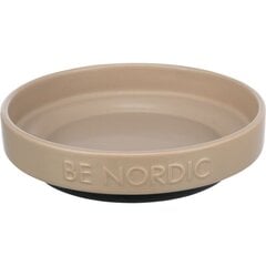 Bļoda dzīvniekiem, keramika : Trixie BE NORDIC bowl, flat, ceramic|rubber ring, 0.3 l|ø 16 cm, taupe cena un informācija | Bļodas, kastes pārtikas | 220.lv