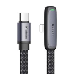 MCDODO LEŅĶA KABELIS USB-C LIGHTNING PLAKANS 36W IPHONE 12 13 14 MELNS 1M cena un informācija | Savienotājkabeļi | 220.lv