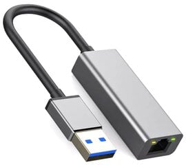 USB 3.0 tīkla karte ar RJ45 цена и информация | Адаптеры и USB разветвители | 220.lv