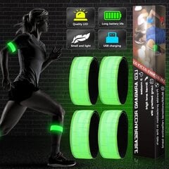 Vivibel LED uzlādējama rokassprādze, 4 gaismas joslu komplekts ar USB cena un informācija | Citas fitnesa preces | 220.lv