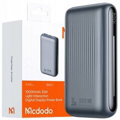 MCDODO POWERBANK 10000MAH AR DISPLEJU 2X USB USB-C 33W + USB-C PD KABELIS cena un informācija | Lādētāji-akumulatori (Power bank) | 220.lv