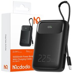 MCDODO POWERBANK 10000MAH С ДИСПЛЕЕМ 3X USB USB-C 22.5W + КАБЕЛЬ USB-C цена и информация | Зарядные устройства Power bank | 220.lv