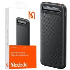 MCDODO POWERBANK 10000MAH С ДИСПЛЕЕМ 3X USB USB-C 22.5W + КАБЕЛЬ USB-C цена и информация | Зарядные устройства Power bank | 220.lv