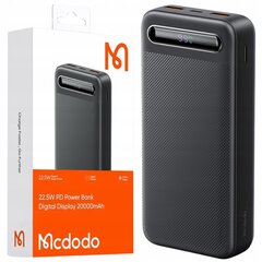 MCDODO POWERBANK 20000MAH С ДИСПЛЕЕМ 3X USB USB-C 22.5W + КАБЕЛЬ USB-C цена и информация | Зарядные устройства Power bank | 220.lv