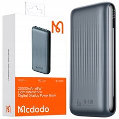 MCDODO POWERBANK 20000MAH С ДИСПЛЕЕМ 3X USB USB-C 65W + USB-C PD КАБЕЛЬ цена и информация | Зарядные устройства Power bank | 220.lv