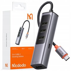 MCDODO АДАПТЕР КОНЦЕНТРАТОР USB-C СПЛИТТЕР СПЛИТТЕР 4X USB-A 3.0 цена и информация | Адаптеры и USB разветвители | 220.lv