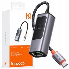 MCDODO ADAPTERIS ADAPTERIS USB-C ETHERNET GIGABIT RJ45 TĪKLA KARTE 1000 cena un informācija | Adapteri un USB centrmezgli | 220.lv