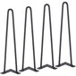 Galda kājas Vevor, 710 mm, melnas, 4 gab cena un informācija | Mēbeļu kājas | 220.lv