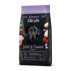 Fitmin For Life Light & Senior ar liellopa gaļu, cūkgaļu un mājputnu gaļu, 12 kg cena un informācija | Sausā barība suņiem | 220.lv