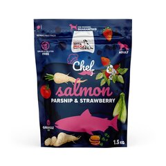 Syta Micha Chef ar lasi, pastinaku un zemenēm, 1,5 kg cena un informācija | Sausā barība suņiem | 220.lv