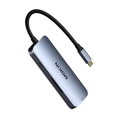 MOKiN 7 in 1 Multiports Hub USB-C to 3x USB3.0+ SD|TF + HDMI + PD (silver) цена и информация | Адаптеры и USB разветвители | 220.lv