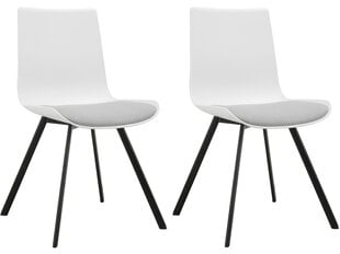 2 krēslu komplekts Notio Living Lucky, balts cena un informācija | Virtuves un ēdamistabas krēsli | 220.lv