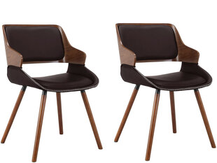 Комплект из 2-х стульев для столовой Loft24 Akira, коричневый цена и информация | Стулья для кухни и столовой | 220.lv