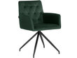 2 ēdamistabas krēslu komplekts Loft24 Ashley, zaļš cena un informācija | Virtuves un ēdamistabas krēsli | 220.lv