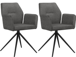Комплект из 2-х стульев для столовой Loft24 Capo, серый цена и информация | Стулья для кухни и столовой | 220.lv