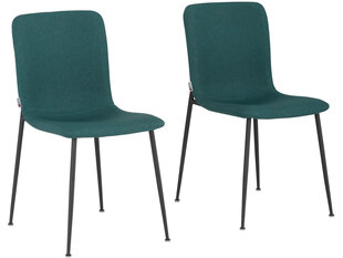 2 ēdamistabas krēslu komplekts Loft24 Faye, zaļš cena un informācija | Virtuves un ēdamistabas krēsli | 220.lv