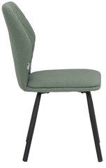 2 ēdamistabas krēslu komplekts Loft24 Jessica, zaļš cena un informācija | Virtuves un ēdamistabas krēsli | 220.lv