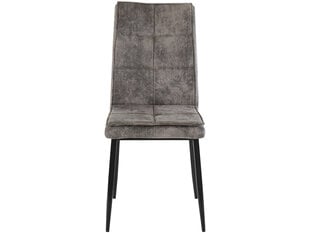2 ēdamistabas krēslu komplekts Loft24 Lima, pelēks cena un informācija | Virtuves un ēdamistabas krēsli | 220.lv