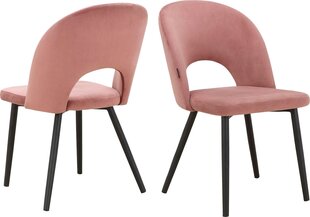 2 ēdamistabas krēslu komplekts Loft24 Nancy, rozā cena un informācija | Virtuves un ēdamistabas krēsli | 220.lv