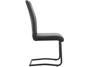 2 ēdamistabas krēslu komplekts Loft24 Sakai, melns cena un informācija | Virtuves un ēdamistabas krēsli | 220.lv
