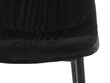 2 ēdamistabas krēslu komplekts Loft24 Joel, melns cena un informācija | Virtuves un ēdamistabas krēsli | 220.lv