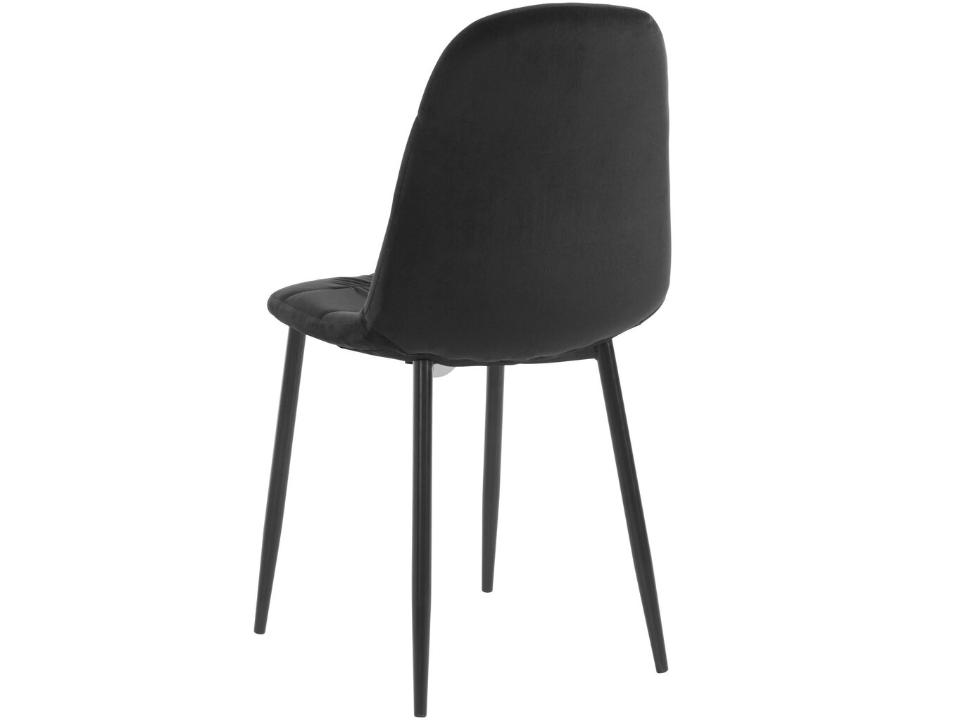 2 ēdamistabas krēslu komplekts Loft24 Joel, melns cena un informācija | Virtuves un ēdamistabas krēsli | 220.lv