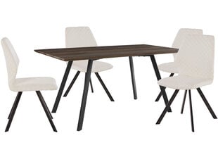 5-частный обеденный комплект Notio Living Tristan, коричневый/белый/черный цена и информация | Комплекты мебели для столовой | 220.lv