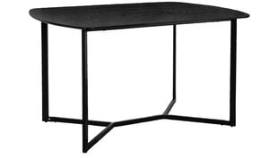 Ēdamistabas galds Notio Living, 140x90 cm, melns cena un informācija | Virtuves galdi, ēdamgaldi | 220.lv