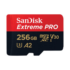 Sandisk Extreme Pro microSDXC 256GB 200/140 MB/s UHS-I U3 (SDSQXCD-256G-GN6MA) цена и информация | Карты памяти для мобильных телефонов | 220.lv