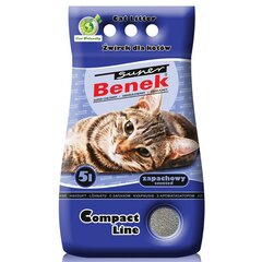 Super Benek Compact aromatizēti pakaiši, 5 l cena un informācija | Kaķu smiltis, pakaiši | 220.lv