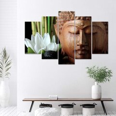 Piecu daļu reprodukcija Buda un balta zieds цена и информация | Картины | 220.lv