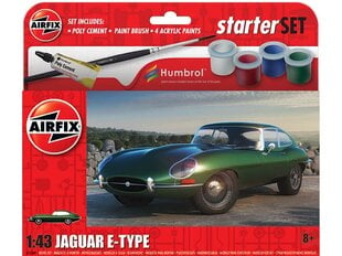 Saliekamais modelis Airfix Jaguar E-Type dāvanu komplekts 1/43, A55009 cena un informācija | Konstruktori | 220.lv