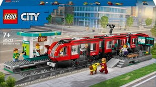 60423 LEGO® City Pilsētas tramvajs un stacija, 811 d. cena un informācija | Konstruktori | 220.lv