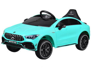 Vienvietīgs elektromobilis Mercedes AMG CLA 45s, zils cena un informācija | Bērnu elektroauto | 220.lv