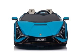 Divvietīgs bērnu elektromobilis Lamborghini Sian, zils cena un informācija | Bērnu elektroauto | 220.lv