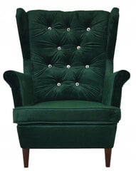 Ģimenes mēbeles Gaja Skandināvu krēsls tumši pudeļu zaļš cena un informācija | Atpūtas krēsli | 220.lv