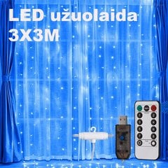 Led usb aizkaru vītne, zila цена и информация | Рождественские украшения | 220.lv